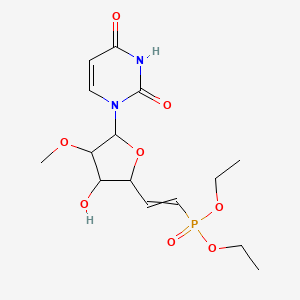 1-[5-(2-Diethoxyphosphorylethenyl)-4-hydroxy-3-methoxyoxolan-2-yl]pyrimidine-2,4-dione