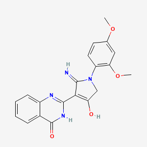 2-[2-amino-1-(2,4-dimethoxyphenyl)-4-oxo-4,5-dihydro-1H-pyrrol-3-yl]-3,4-dihydroquinazolin-4-one