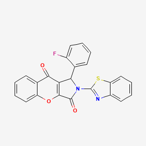 molecular formula C24H13FN2O3S B15390688 2-(1,3-Benzothiazol-2-yl)-1-(2-fluorophenyl)-1,2-dihydrochromeno[2,3-c]pyrrole-3,9-dione 