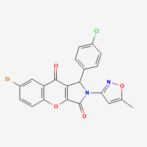 7-Bromo-1-(4-chlorophenyl)-2-(5-methyl-1,2-oxazol-3-yl)-1,2-dihydrochromeno[2,3-c]pyrrole-3,9-dione