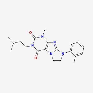 1-methyl-3-(3-methylbutyl)-8-(2-methylphenyl)-7,8-dihydro-1H-imidazo[2,1-f]purine-2,4(3H,6H)-dione