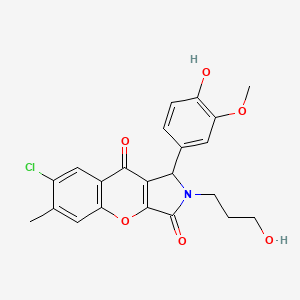 7-Chloro-1-(4-hydroxy-3-methoxyphenyl)-2-(3-hydroxypropyl)-6-methyl-1,2-dihydrochromeno[2,3-c]pyrrole-3,9-dione