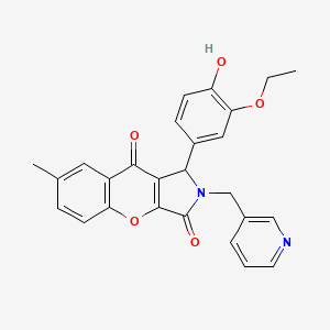 1-(3-Ethoxy-4-hydroxyphenyl)-7-methyl-2-(pyridin-3-ylmethyl)-1,2-dihydrochromeno[2,3-c]pyrrole-3,9-dione