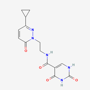 N-(2-(3-cyclopropyl-6-oxopyridazin-1(6H)-yl)ethyl)-2,4-dioxo-1,2,3,4-tetrahydropyrimidine-5-carboxamide