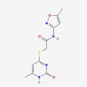 2-((6-methyl-2-oxo-1,2-dihydropyrimidin-4-yl)thio)-N-(5-methylisoxazol-3-yl)acetamide