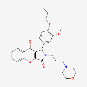 1-(3-Methoxy-4-propoxyphenyl)-2-[3-(morpholin-4-yl)propyl]-1,2-dihydrochromeno[2,3-c]pyrrole-3,9-dione