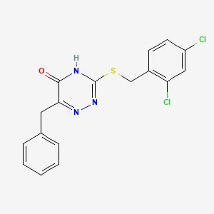 6-Benzyl-3-[(2,4-dichlorobenzyl)sulfanyl]-1,2,4-triazin-5-ol