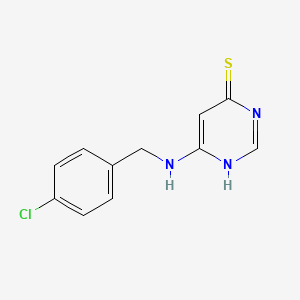 molecular formula C11H10ClN3S B15390818 6-[(4-chlorobenzyl)amino]pyrimidine-4(3H)-thione 