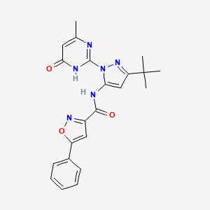 N-(3-(tert-butyl)-1-(4-methyl-6-oxo-1,6-dihydropyrimidin-2-yl)-1H-pyrazol-5-yl)-5-phenylisoxazole-3-carboxamide