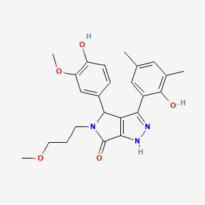 3-(2-hydroxy-3,5-dimethylphenyl)-4-(4-hydroxy-3-methoxyphenyl)-5-(3-methoxypropyl)-4,5-dihydropyrrolo[3,4-c]pyrazol-6(2H)-one