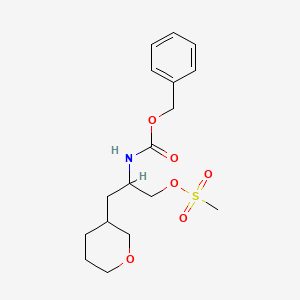 [3-(Oxan-3-yl)-2-(phenylmethoxycarbonylamino)propyl] methanesulfonate