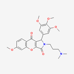 2-[3-(Dimethylamino)propyl]-6-methoxy-1-(3,4,5-trimethoxyphenyl)-1,2-dihydrochromeno[2,3-c]pyrrole-3,9-dione