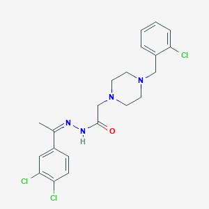 2-[4-(2-chlorobenzyl)piperazin-1-yl]-N'-[(1Z)-1-(3,4-dichlorophenyl)ethylidene]acetohydrazide