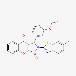 1-(3-Ethoxyphenyl)-2-(6-methyl-1,3-benzothiazol-2-yl)-1,2-dihydrochromeno[2,3-c]pyrrole-3,9-dione