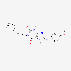 6-(2,4-Dimethoxyphenyl)-4-methyl-2-(3-phenylpropyl)-7,8-dihydropurino[7,8-a]imidazole-1,3-dione