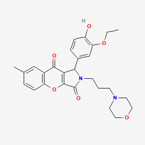 1-(3-Ethoxy-4-hydroxyphenyl)-7-methyl-2-[3-(morpholin-4-yl)propyl]-1,2-dihydrochromeno[2,3-c]pyrrole-3,9-dione