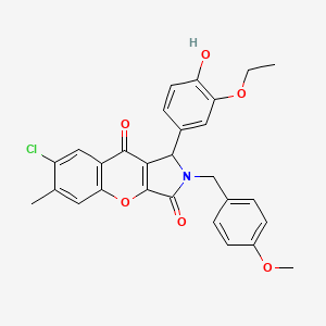 7-Chloro-1-(3-ethoxy-4-hydroxyphenyl)-2-(4-methoxybenzyl)-6-methyl-1,2-dihydrochromeno[2,3-c]pyrrole-3,9-dione