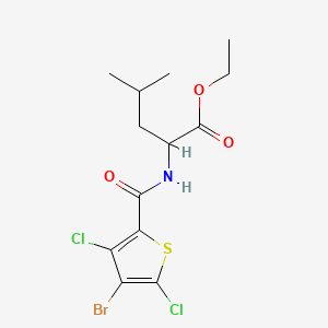 Ethyl 2-[(4-bromo-3,5-dichlorothiophen-2-yl)formamido]-4-methylpentanoate