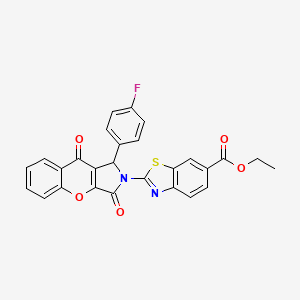 ethyl 2-[1-(4-fluorophenyl)-3,9-dioxo-3,9-dihydrochromeno[2,3-c]pyrrol-2(1H)-yl]-1,3-benzothiazole-6-carboxylate