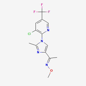 (E)-1-[1-[3-chloro-5-(trifluoromethyl)pyridin-2-yl]-2-methylimidazol-4-yl]-N-methoxyethanimine