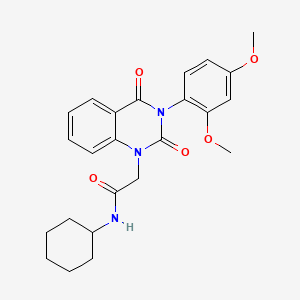 N-cyclohexyl-2-[3-(2,4-dimethoxyphenyl)-2,4-dioxoquinazolin-1-yl]acetamide