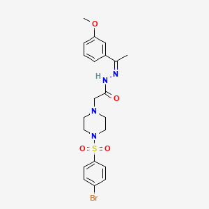 2-{4-[(4-bromophenyl)sulfonyl]piperazin-1-yl}-N'-[(1Z)-1-(3-methoxyphenyl)ethylidene]acetohydrazide