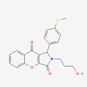 2-(3-Hydroxypropyl)-1-[4-(methylsulfanyl)phenyl]-1,2-dihydrochromeno[2,3-c]pyrrole-3,9-dione