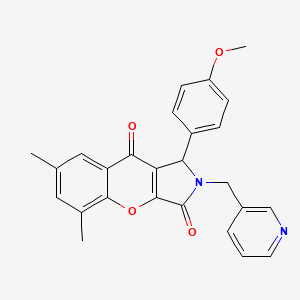 1-(4-Methoxyphenyl)-5,7-dimethyl-2-(pyridin-3-ylmethyl)-1,2-dihydrochromeno[2,3-c]pyrrole-3,9-dione