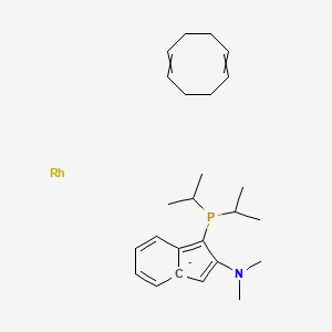 cycloocta-1,5-diene;1-di(propan-2-yl)phosphanyl-N,N-dimethylinden-3a-id-2-amine;rhodium