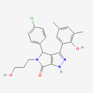 4-(4-chlorophenyl)-3-(2-hydroxy-3,5-dimethylphenyl)-5-(3-hydroxypropyl)-4,5-dihydropyrrolo[3,4-c]pyrazol-6(2H)-one