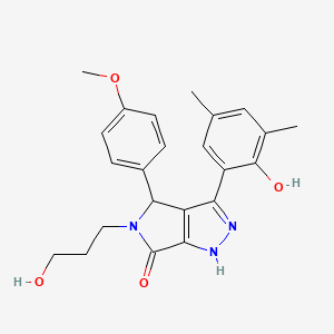 3-(2-hydroxy-3,5-dimethylphenyl)-5-(3-hydroxypropyl)-4-(4-methoxyphenyl)-4,5-dihydropyrrolo[3,4-c]pyrazol-6(2H)-one