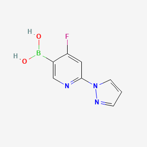 (4-Fluoro-6-(1H-pyrazol-1-yl)pyridin-3-yl)boronic acid