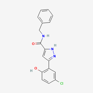 N-benzyl-5-(5-chloro-2-hydroxyphenyl)-1H-pyrazole-3-carboxamide