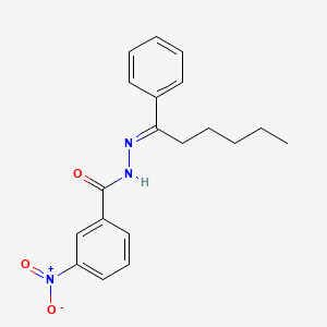 3-nitro-N'-[(1E)-1-phenylhexylidene]benzohydrazide