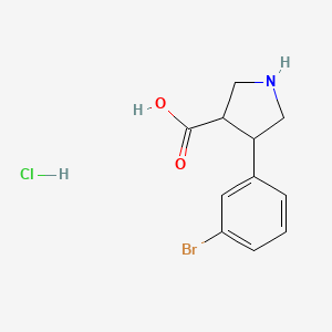 trans-4-(3-Bromophenyl)pyrrolidine-3-carboxylic acid hydrochloride