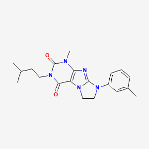 1-methyl-3-(3-methylbutyl)-8-(3-methylphenyl)-7,8-dihydro-1H-imidazo[2,1-f]purine-2,4(3H,6H)-dione