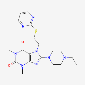 8-(4-ethylpiperazin-1-yl)-1,3-dimethyl-7-[2-(pyrimidin-2-ylsulfanyl)ethyl]-3,7-dihydro-1H-purine-2,6-dione