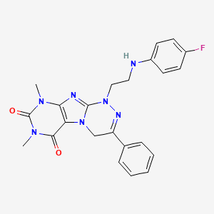 1-{2-[(4-fluorophenyl)amino]ethyl}-7,9-dimethyl-3-phenyl-1,4-dihydro[1,2,4]triazino[3,4-f]purine-6,8(7H,9H)-dione