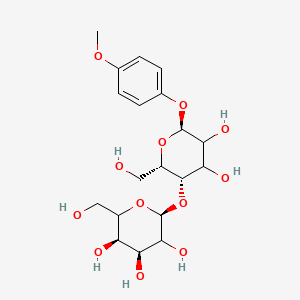 (2S,4S,5R)-2-{[(2S,3S,6S)-4,5-dihydroxy-2-(hydroxymethyl)-6-(4-methoxyphenoxy)oxan-3-yl]oxy}-6-(hydroxymethyl)oxane-3,4,5-triol