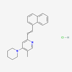 5-Methyl-2-(2-naphthalen-1-ylethenyl)-4-piperidin-1-ylpyridine;hydrochloride