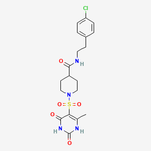 N-[2-(4-chlorophenyl)ethyl]-1-[(2,4-dihydroxy-6-methylpyrimidin-5-yl)sulfonyl]piperidine-4-carboxamide