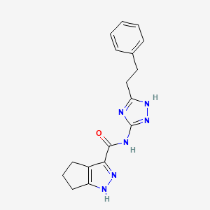 N-[5-(2-phenylethyl)-1H-1,2,4-triazol-3-yl]-2,4,5,6-tetrahydrocyclopenta[c]pyrazole-3-carboxamide