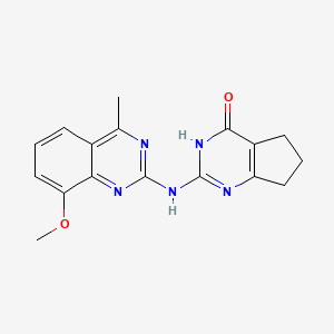 2-[(8-methoxy-4-methylquinazolin-2-yl)amino]-6,7-dihydro-5H-cyclopenta[d]pyrimidin-4-ol