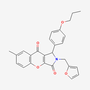 2-(Furan-2-ylmethyl)-7-methyl-1-(4-propoxyphenyl)-1,2-dihydrochromeno[2,3-c]pyrrole-3,9-dione