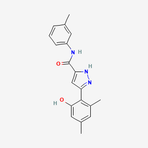 3-(2-hydroxy-4,6-dimethylphenyl)-N-(3-methylphenyl)-1H-pyrazole-5-carboxamide