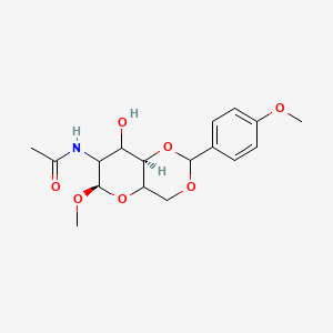 molecular formula C17H23NO7 B15391991 N-[(6R,8aR)-8-hydroxy-6-methoxy-2-(4-methoxyphenyl)-4,4a,6,7,8,8a-hexahydropyrano[3,2-d][1,3]dioxin-7-yl]acetamide 