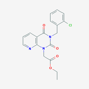 molecular formula C18H16ClN3O4 B15392023 Ethyl 2-[3-[(2-chlorophenyl)methyl]-2,4-dioxopyrido[2,3-d]pyrimidin-1-yl]acetate 