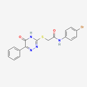 molecular formula C17H13BrN4O2S B15392024 N-(4-bromophenyl)-2-[(5-hydroxy-6-phenyl-1,2,4-triazin-3-yl)sulfanyl]acetamide 