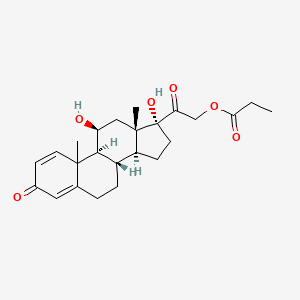 molecular formula C24H32O6 B15392049 [2-[(8S,9S,11S,13S,14S,17R)-11,17-dihydroxy-10,13-dimethyl-3-oxo-7,8,9,11,12,14,15,16-octahydro-6H-cyclopenta[a]phenanthren-17-yl]-2-oxoethyl] propanoate 