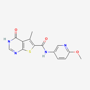 4-hydroxy-N-(6-methoxypyridin-3-yl)-5-methylthieno[2,3-d]pyrimidine-6-carboxamide